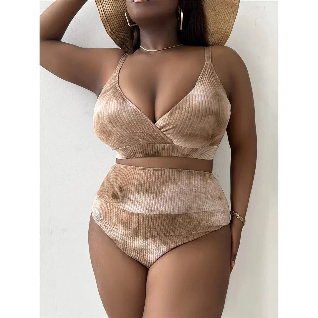 Strój kąpielowy wysokie majtki plus size