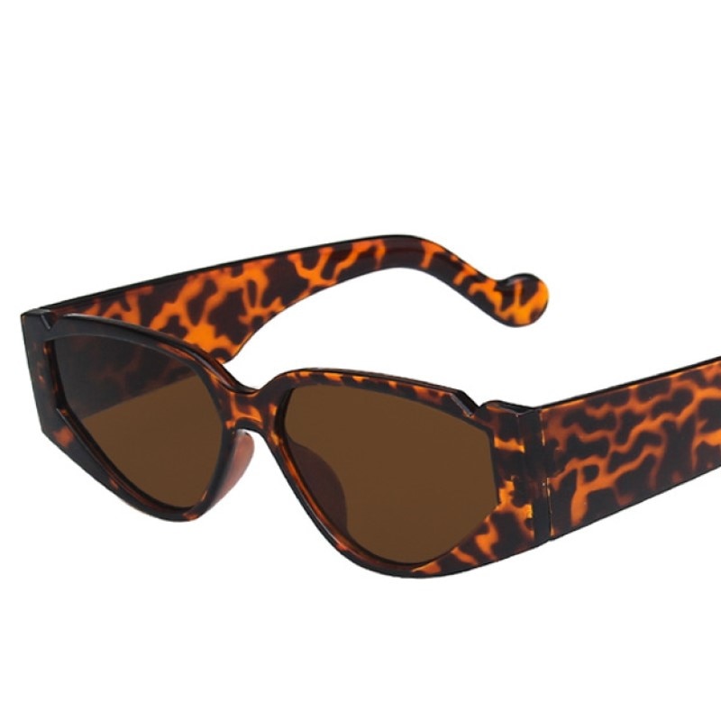 Brązowy Nietypowe okulary przeciwsłoneczne unisex