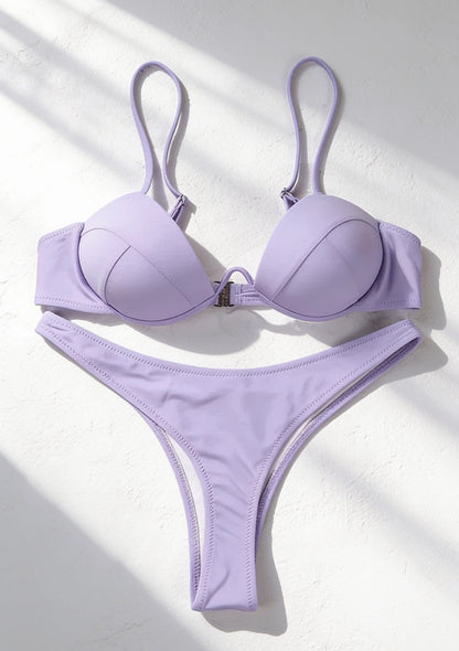 Dwuczęściowy strój kąpielowy bikini z biustonoszem typu plunge